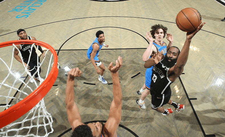 深圳队对阵湖人，哈登让比赛提前失去悬念